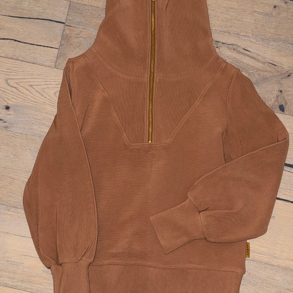 VARLEY Vine Zip-up Sweatshirt Small Toffee color NEW - Picture 4 of 4
